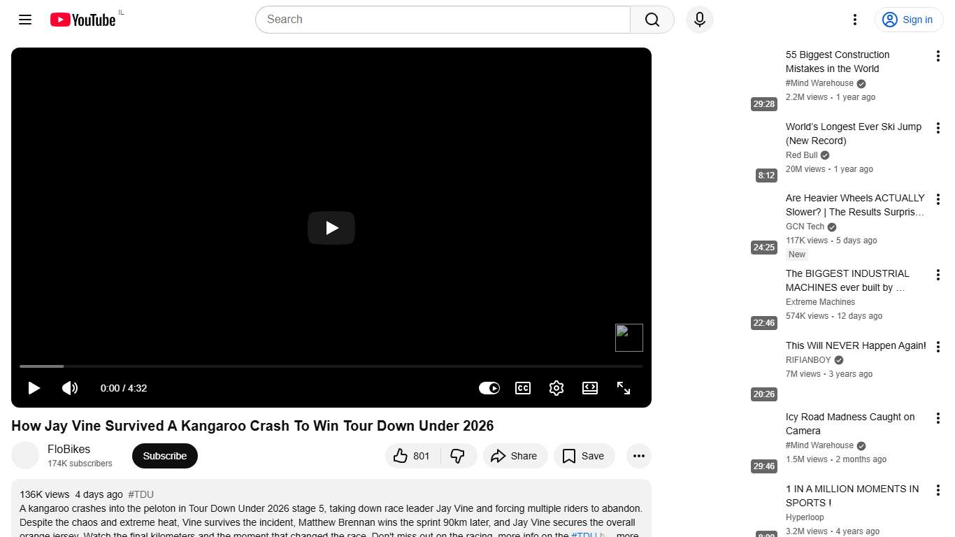 How Jay Vine Survived A Kangaroo Crash To Win Tour Down Under 2026 - YouTube