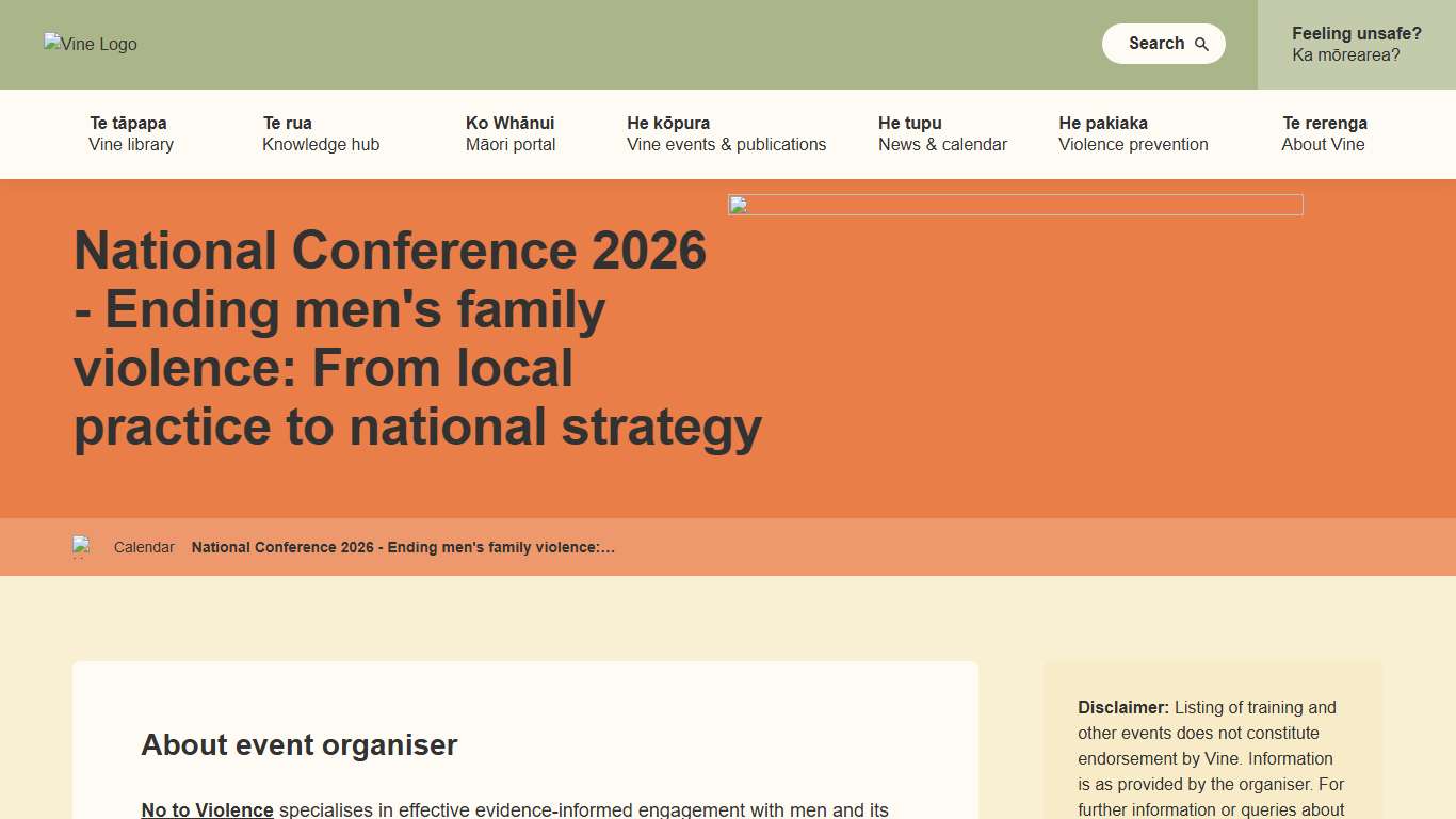 National Conference 2026 - Ending men's family violence: From local practice to national strategy